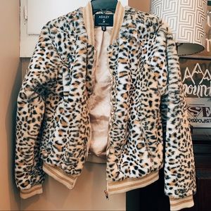Cheetah zip-up jacket